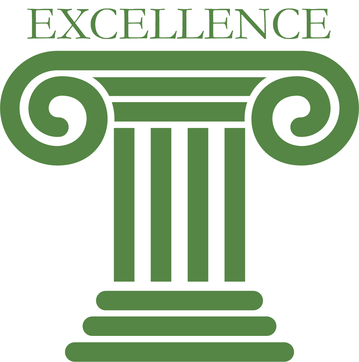 Greek Pillar with the word Excellence at the top